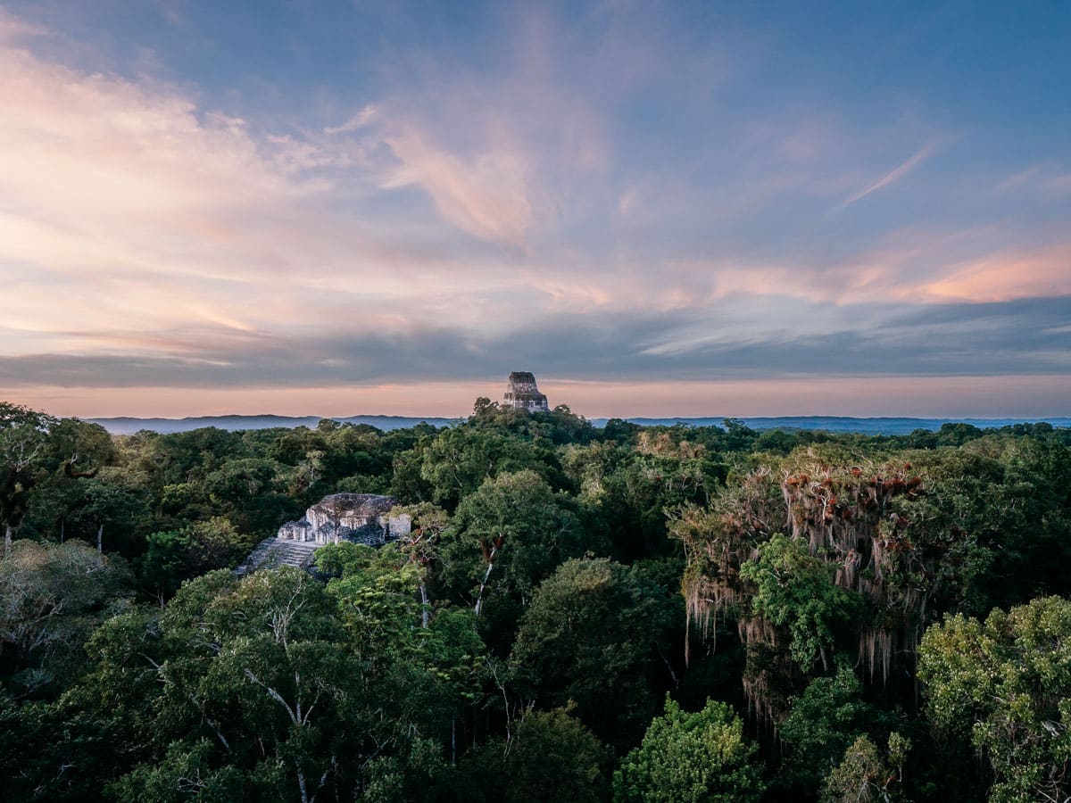 Sunset over Tikal