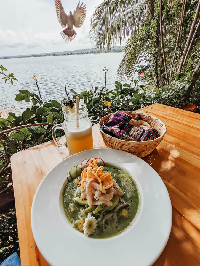 Maracuya meal on terrace