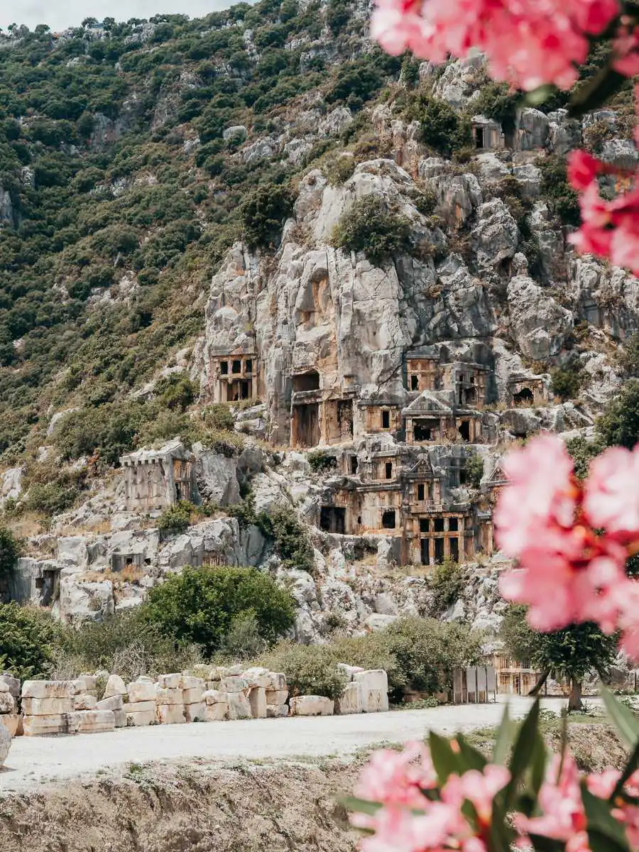 Myra ruins and flowers