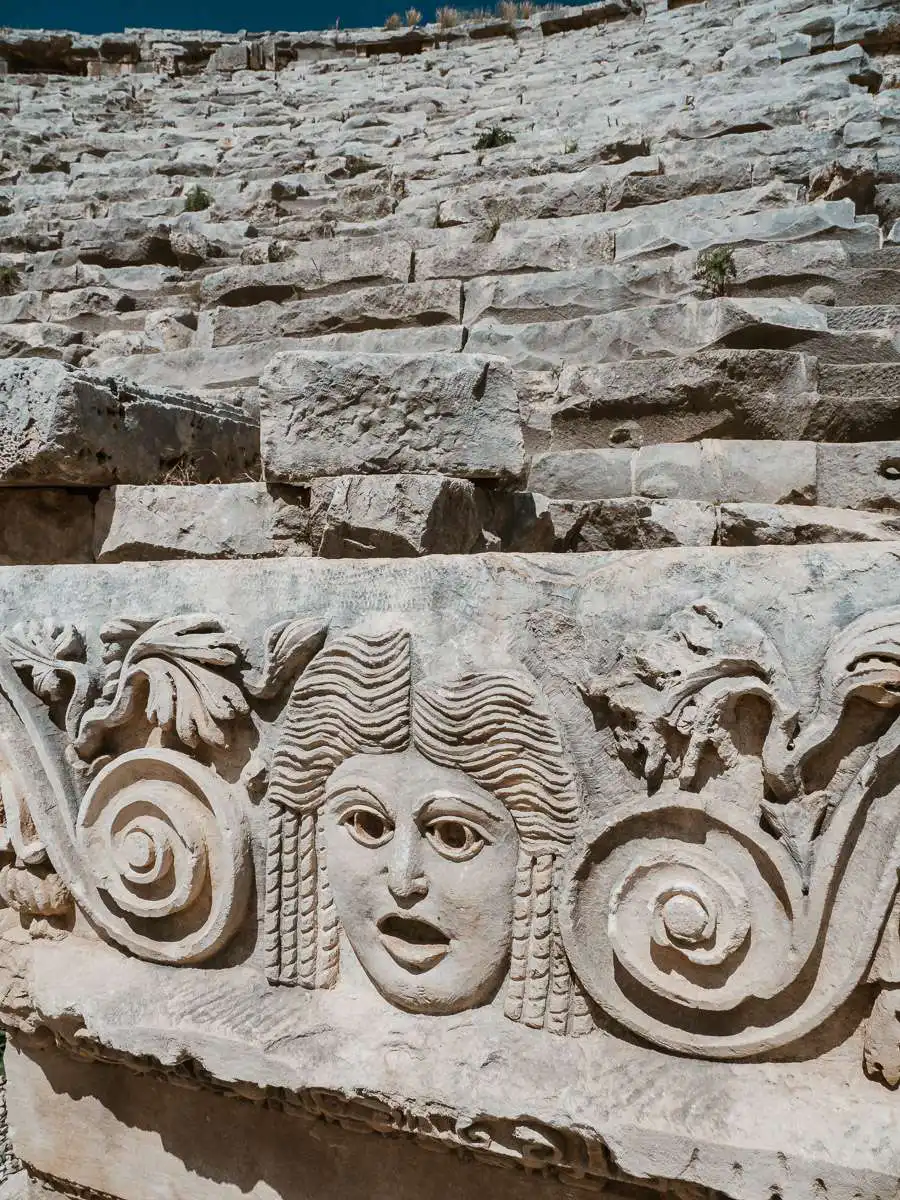 face on stone in Myra ruins