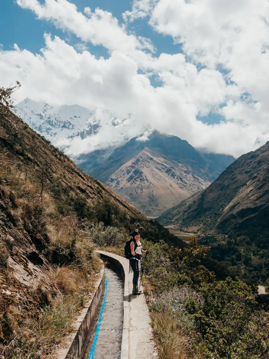 hiking route on salkantay trail