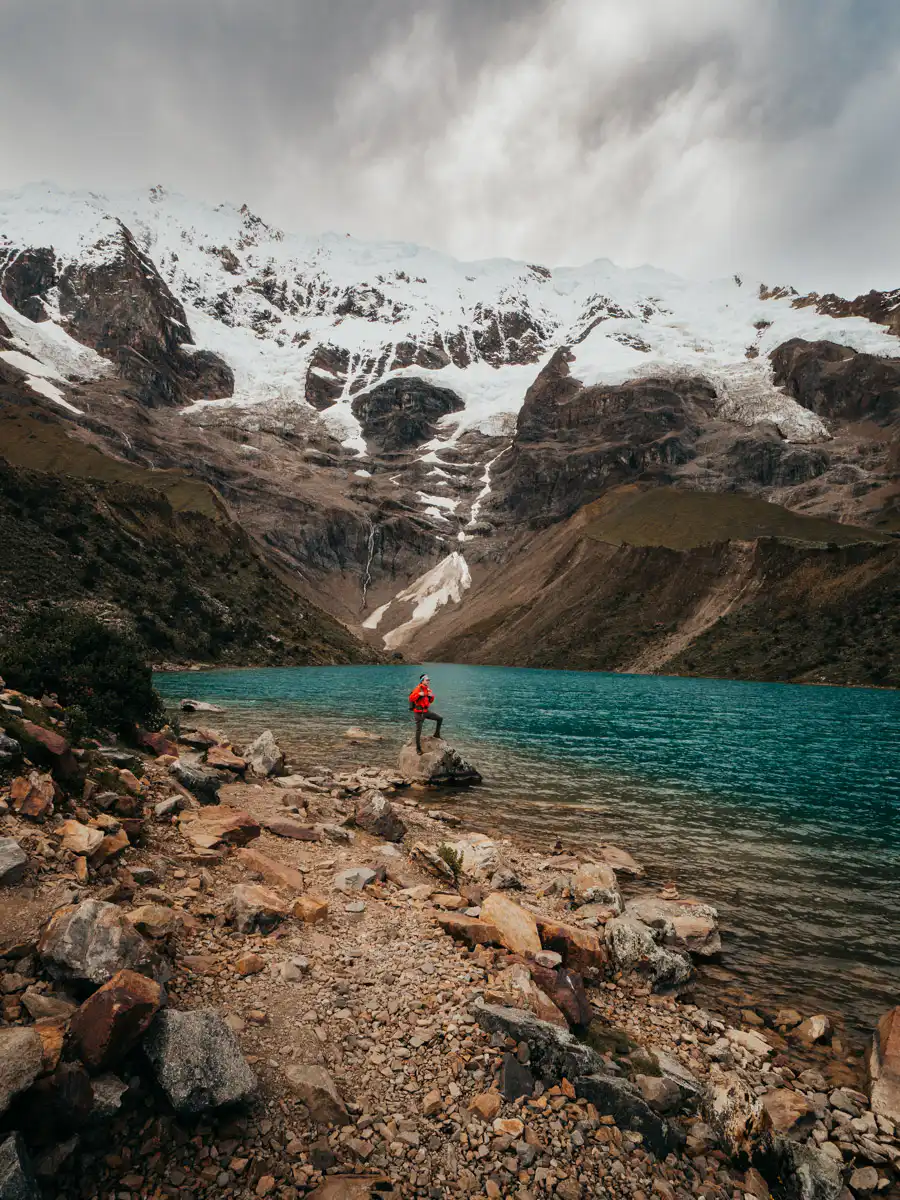 humantay lake at salkantay trail