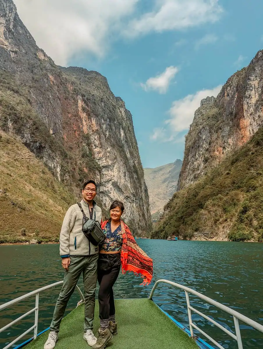 View while doing the river cruise boat ride in Ha Giang