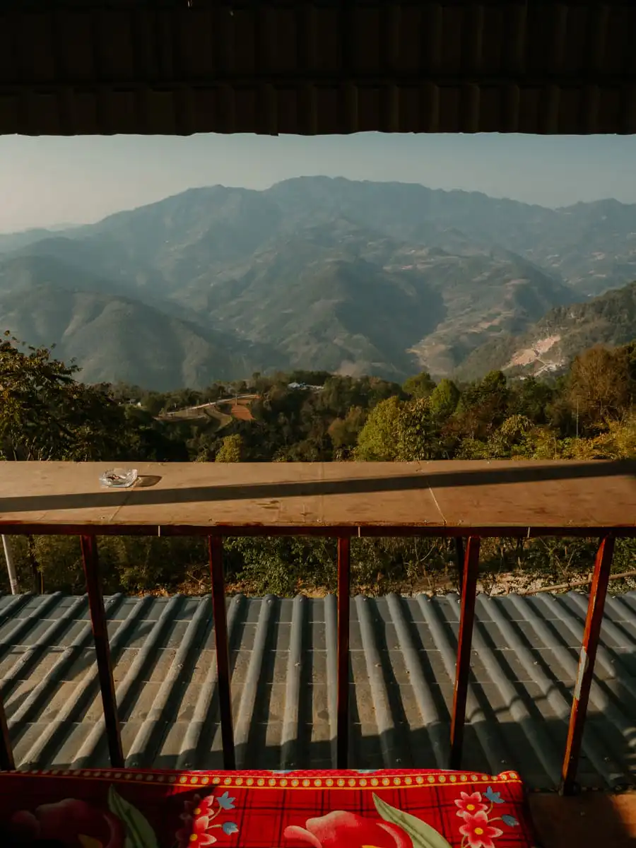 view from our balcony in Ha Giang homestay