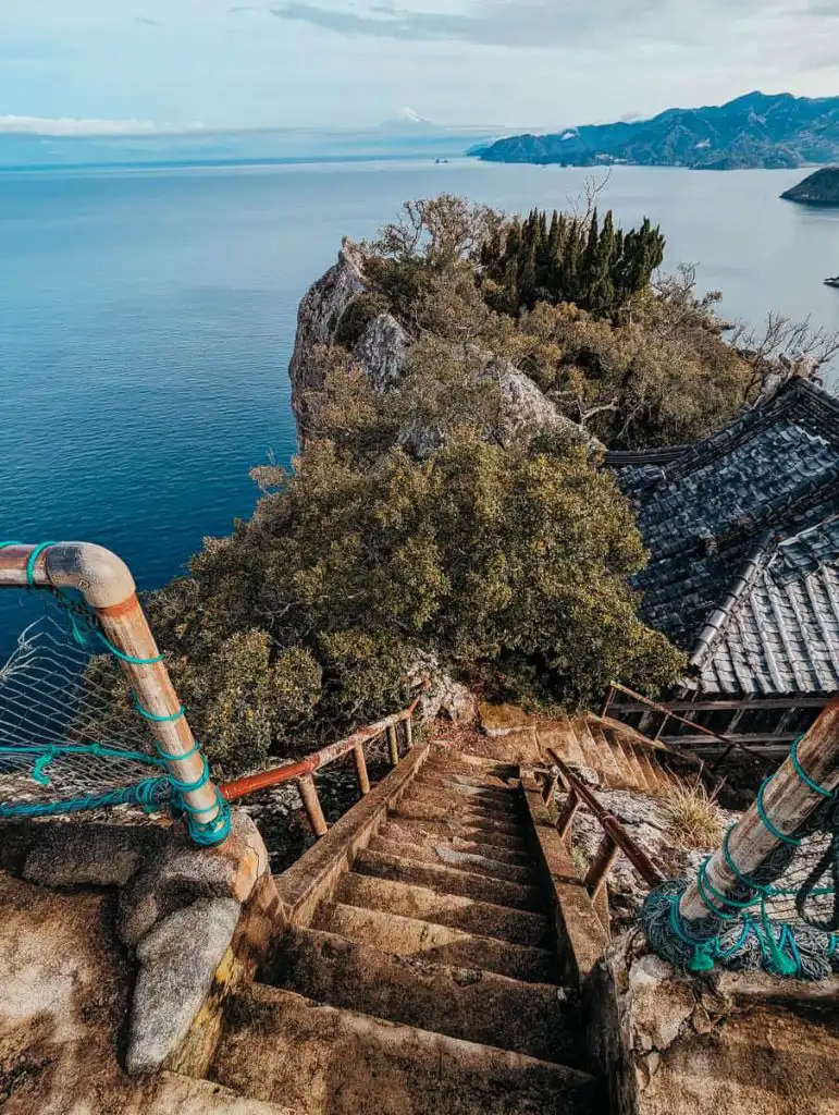 view from the top of the observation point at kumomi