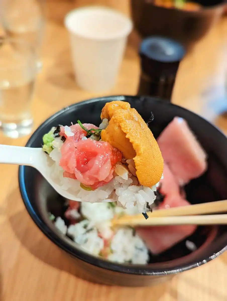 tuna bowl during day trip to nara