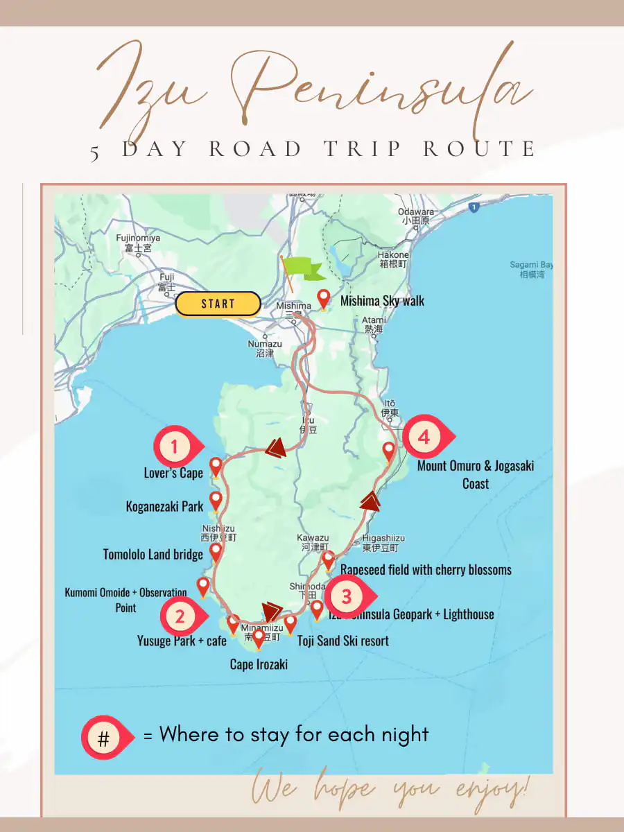 Izu Peninsula 5 day itinerary