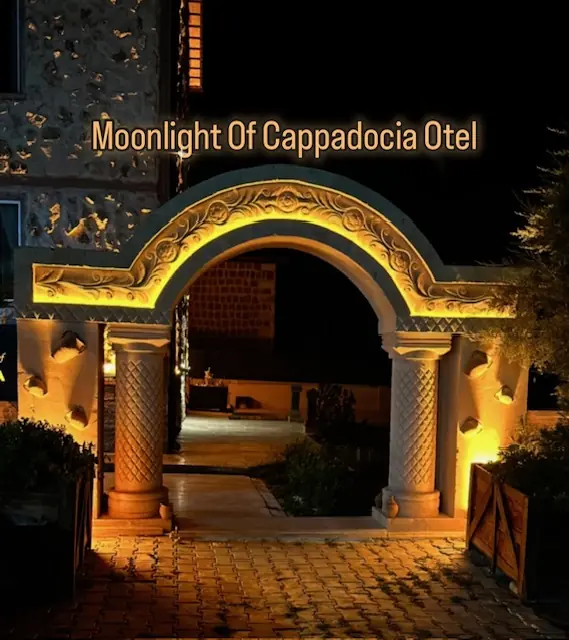 Entrance lit gate of hotel
