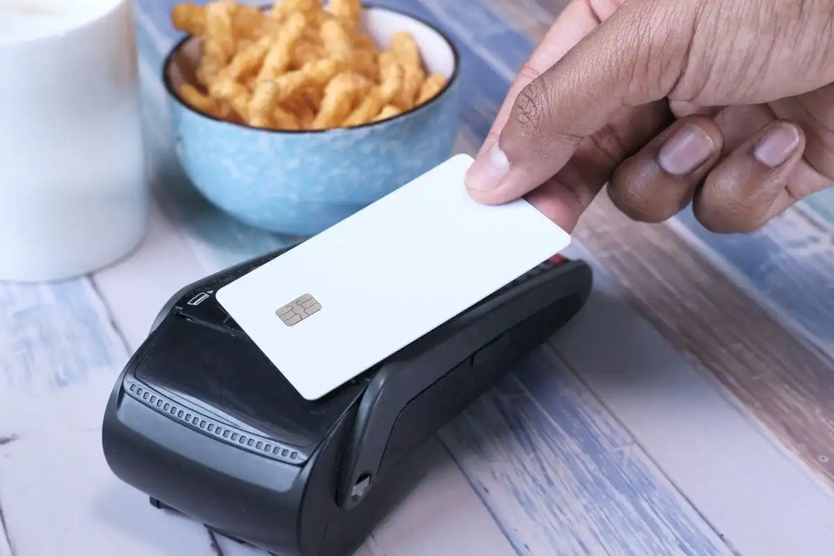 credit card payment on a terminal