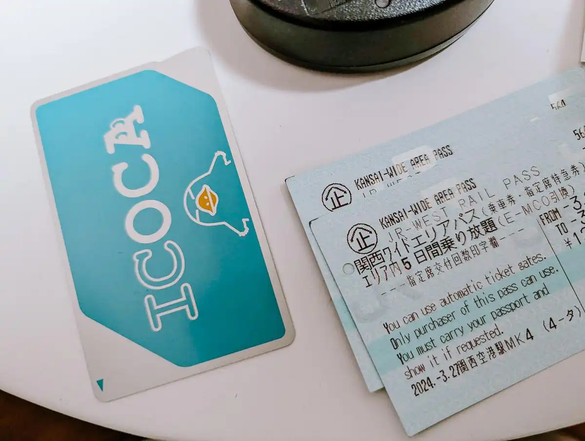 ICOCA card that is used in the Kansai region