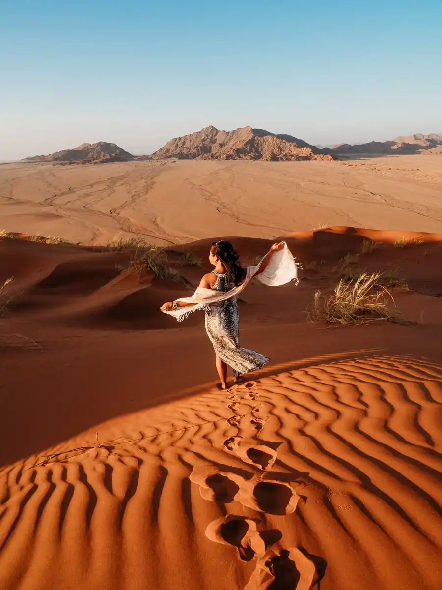 Standing on the elim dunes with the wind