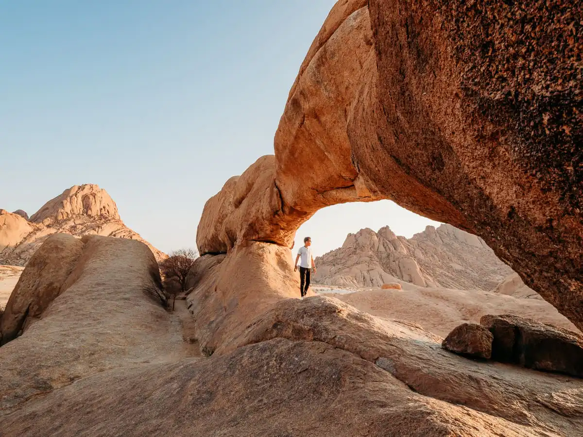 Spitzkoppe Arch at sunrise