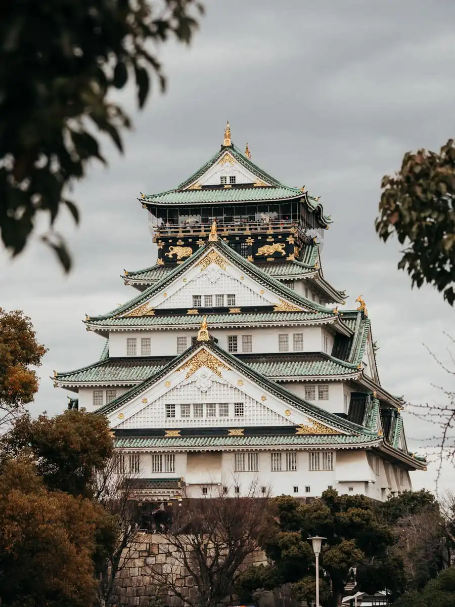 osaka castle from far