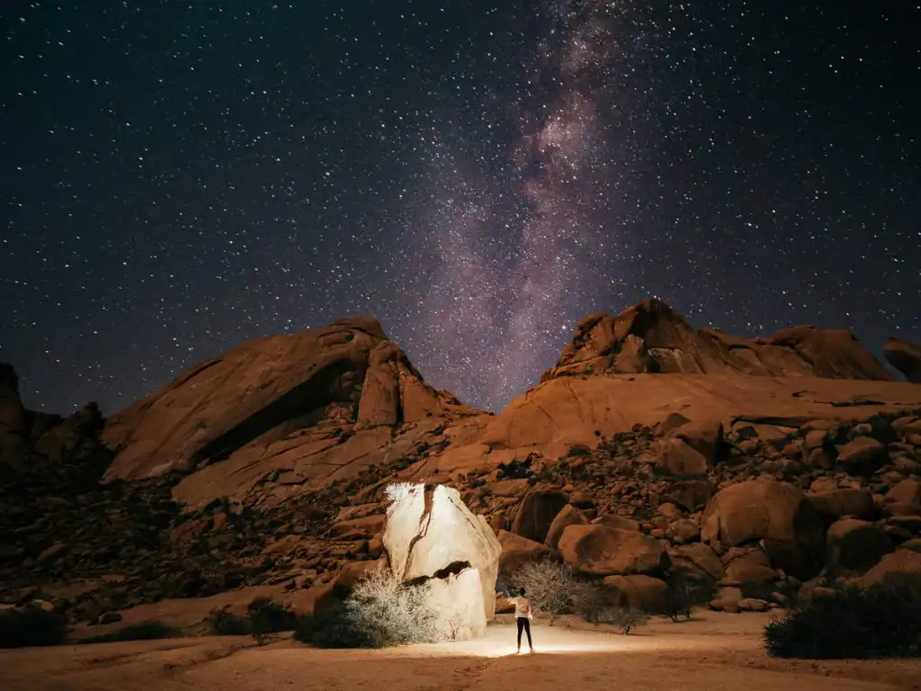 Milky way, sky full of stars in Spitzkoppe