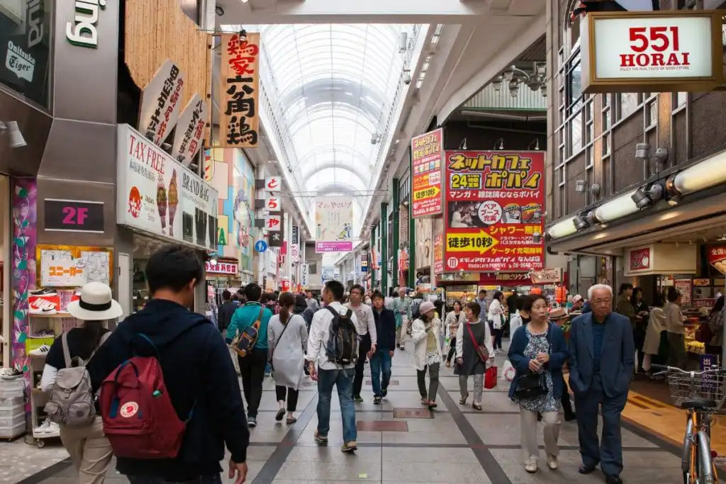Shinsaibashi shopping street in osaka