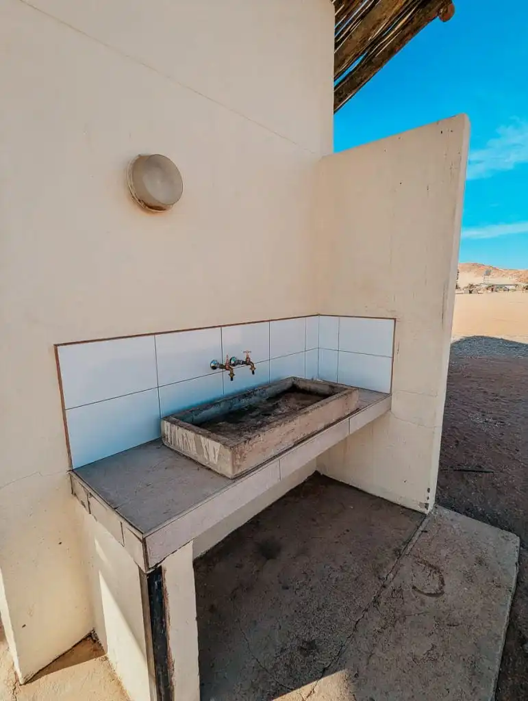 sink area at Sossusvlei campsite