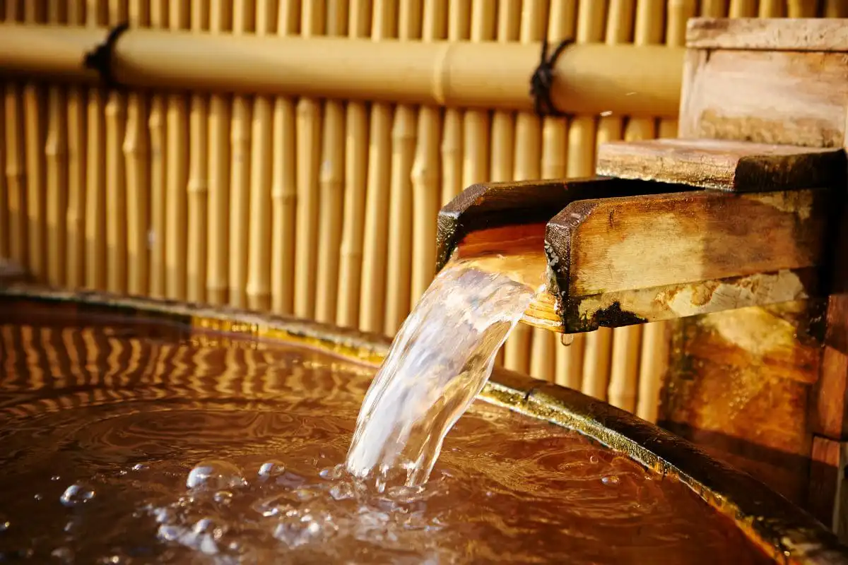 water at the onsen