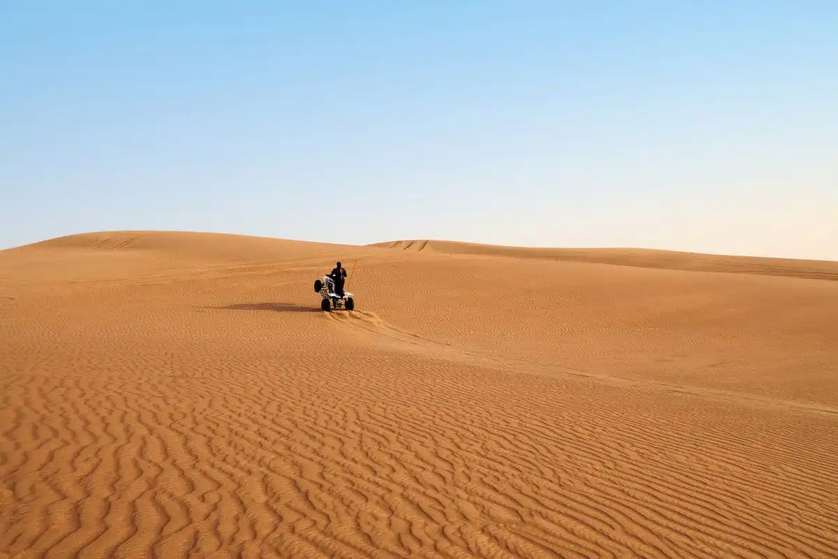 ATVing in the sand dunes, one of the best things to do in Swakopmund