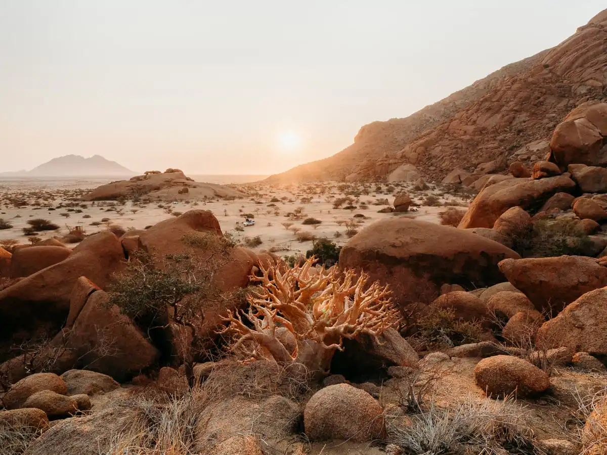Sunset at Spitzkoppe campsite