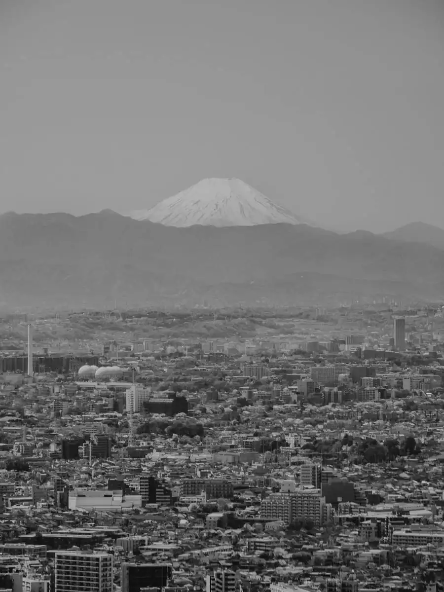 View of Mt Fuji from the top of the government building in Tokyo, part of our 10 day Japan travel itinerary
