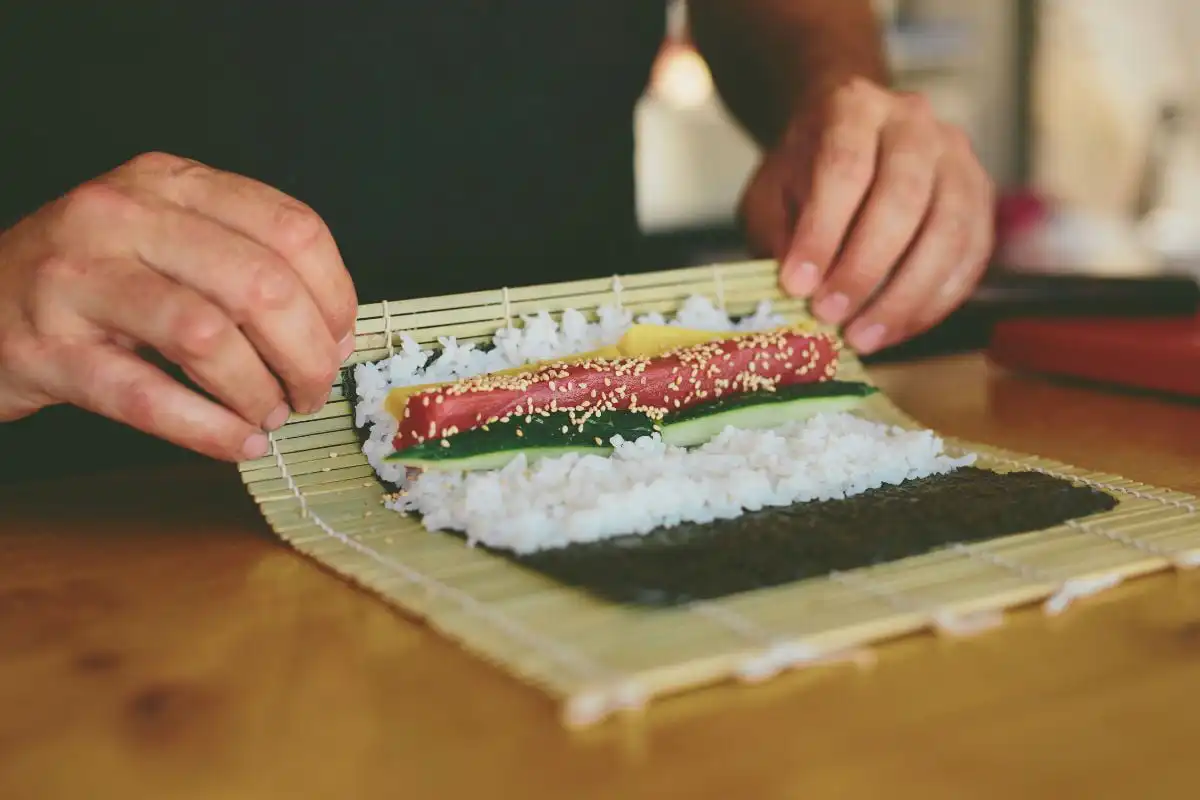 rolling sushi