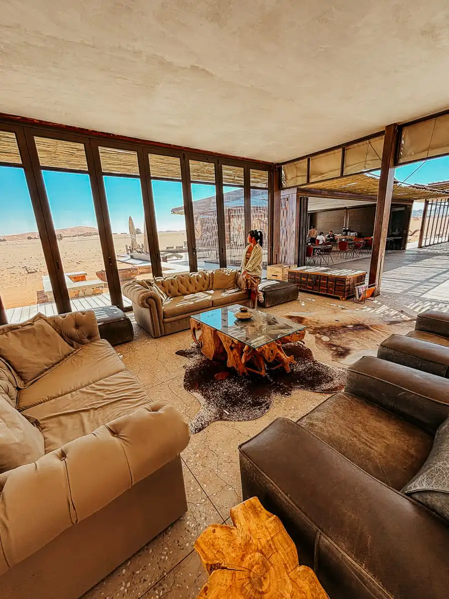 Lounge sitting area in Dead Valley Lodge