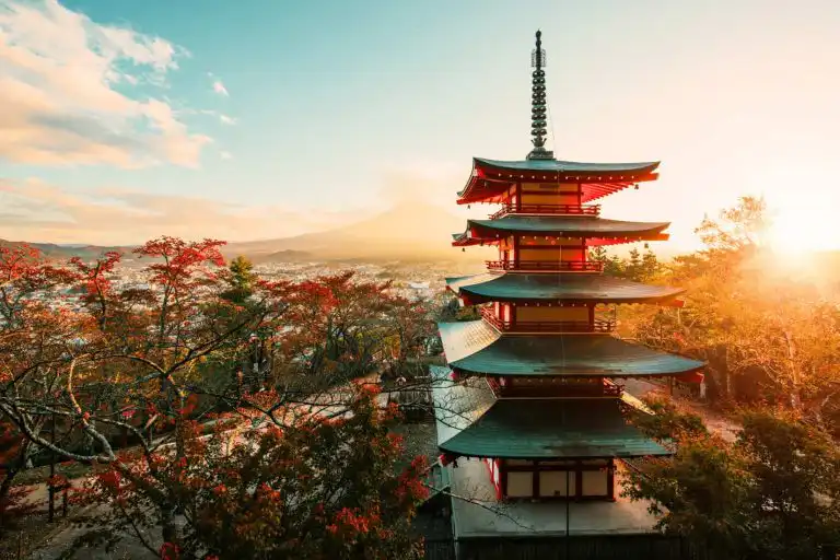 Japan Kyoto temple during sunset, part of our 10 day Japan Travel Itinerary