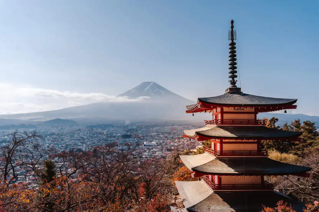 view of Mount Fuji from near Hakone