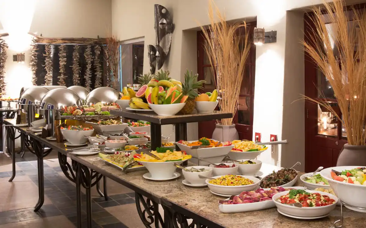 buffet at Sossusvlei Lodge