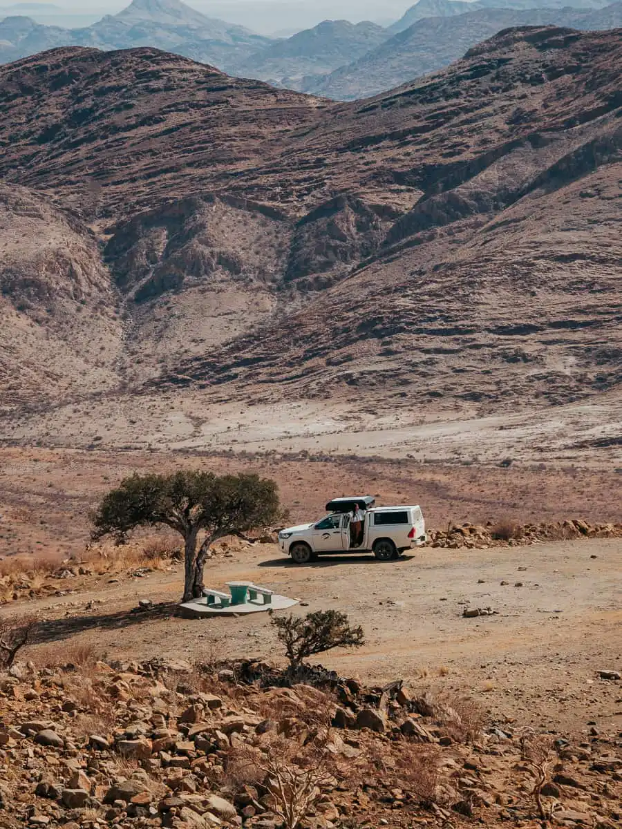 Car driving in Namibia