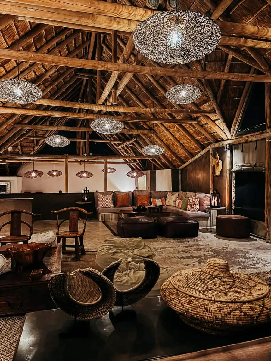 Lounge area in Private game reserve