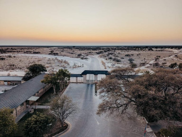 Etosha National Park Okaukuejo camp parking lot