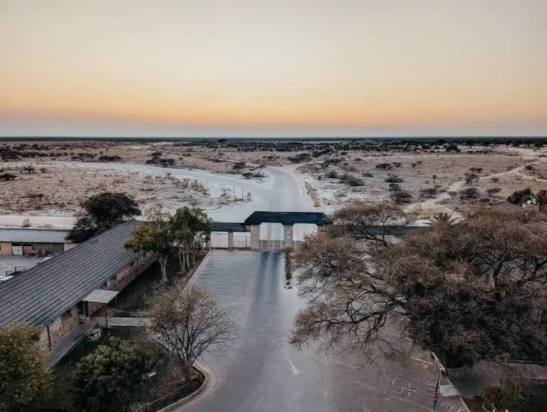 Etosha National Park Okaukuejo camp parking lot