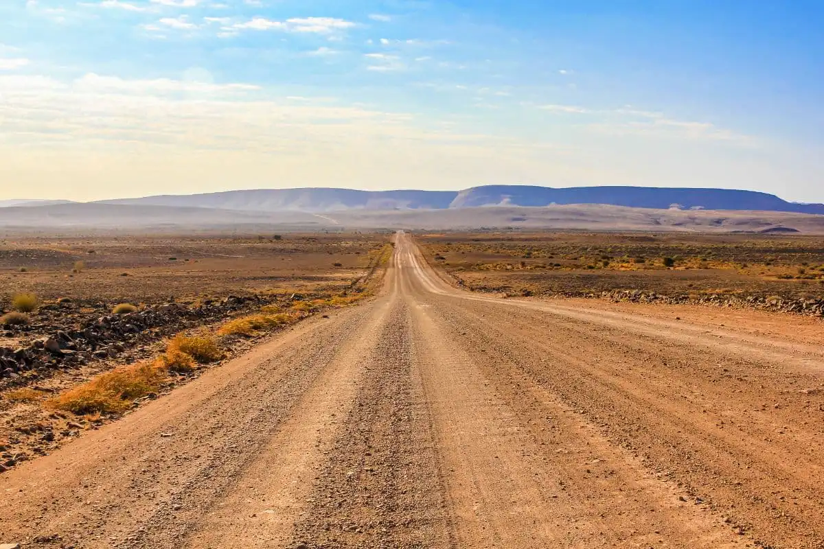 Bumpy roads in Namibia
