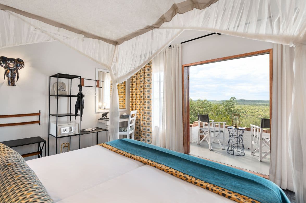 Bedroom in Etosha Safari Lodge, one of the best places for where to stay in Etosha