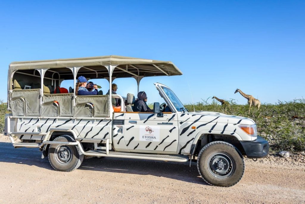Game vehicle at Etosha Safari Lodge