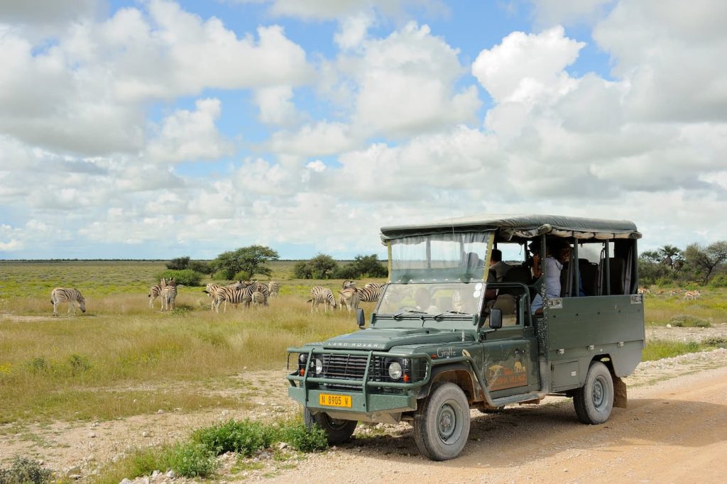Game vehicle at Etosha Village