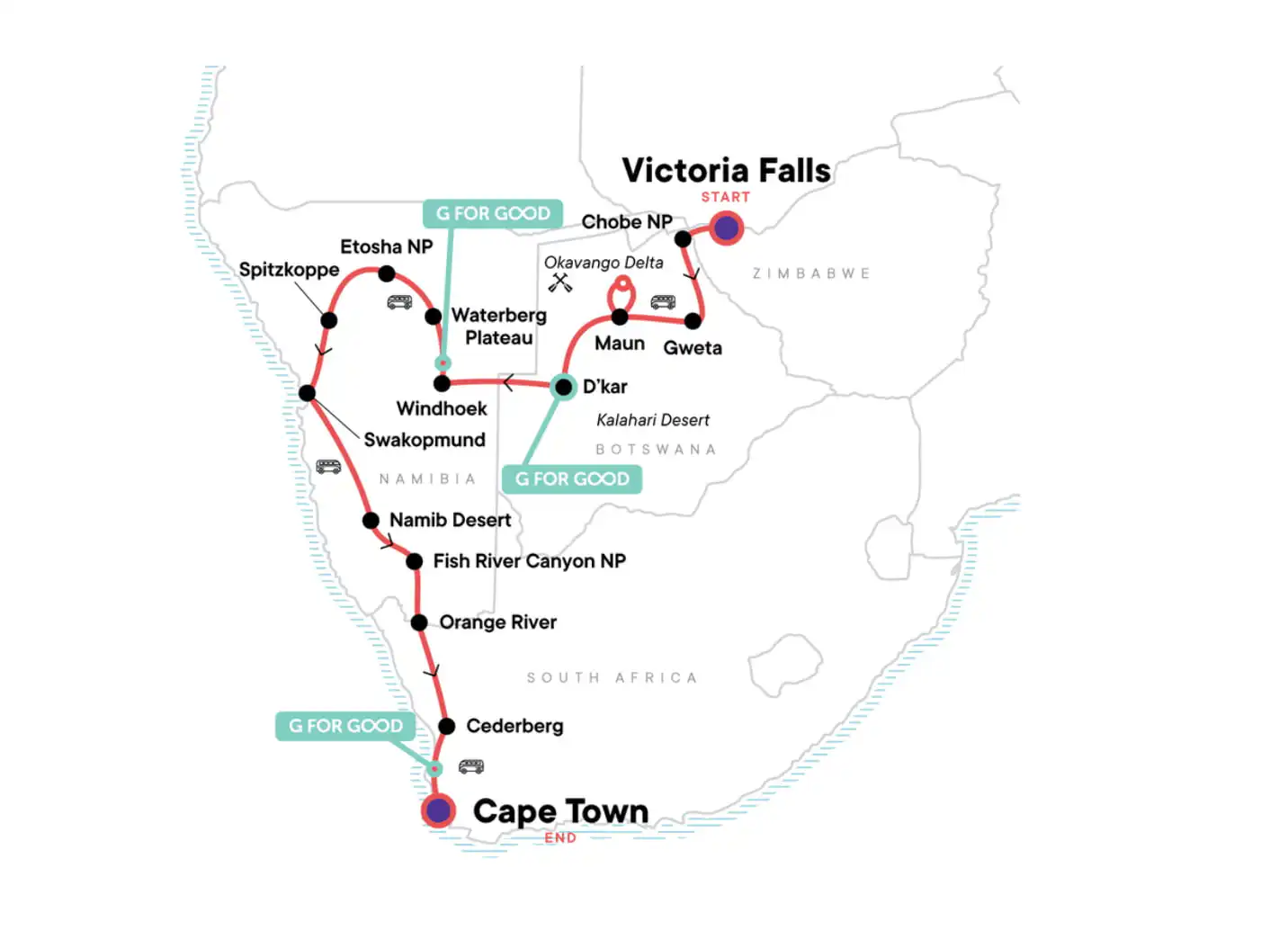 G Adventures 21 days tour in Namibia