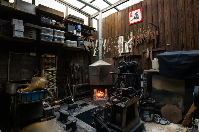 Knife making workshop in Japan