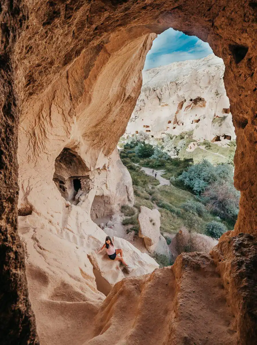 One of the caves in Zelve open air museum