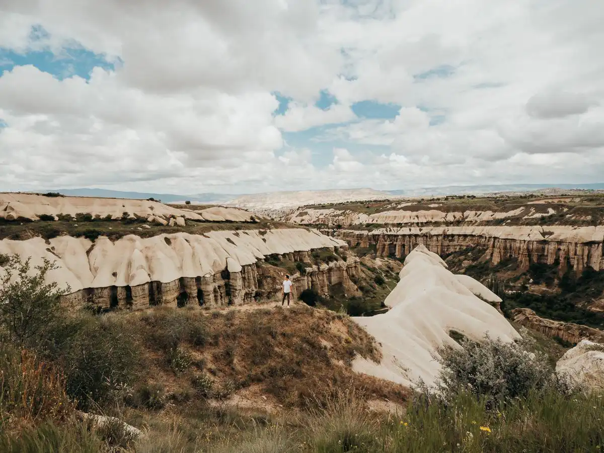 Hiking in the valley near Uchisar in Cappadocia