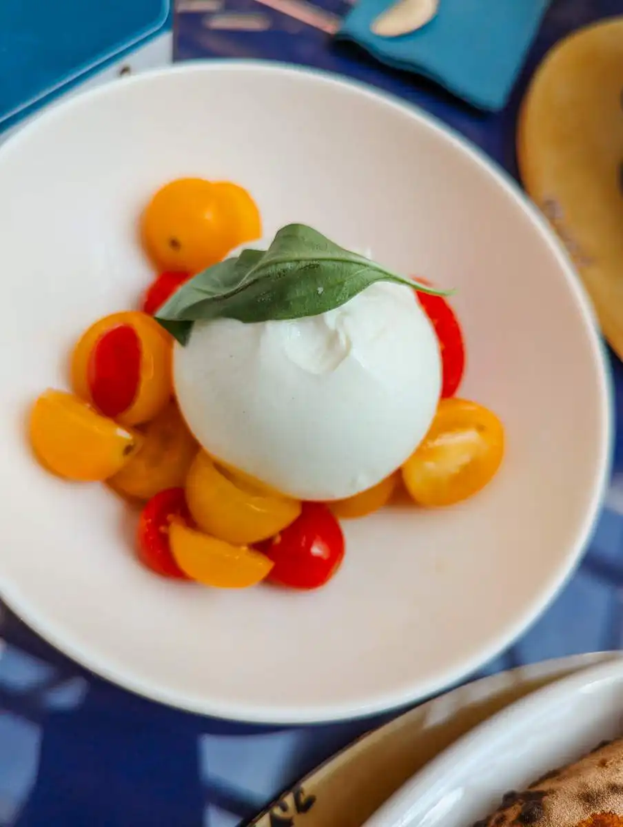 Burrata cheese in taormina