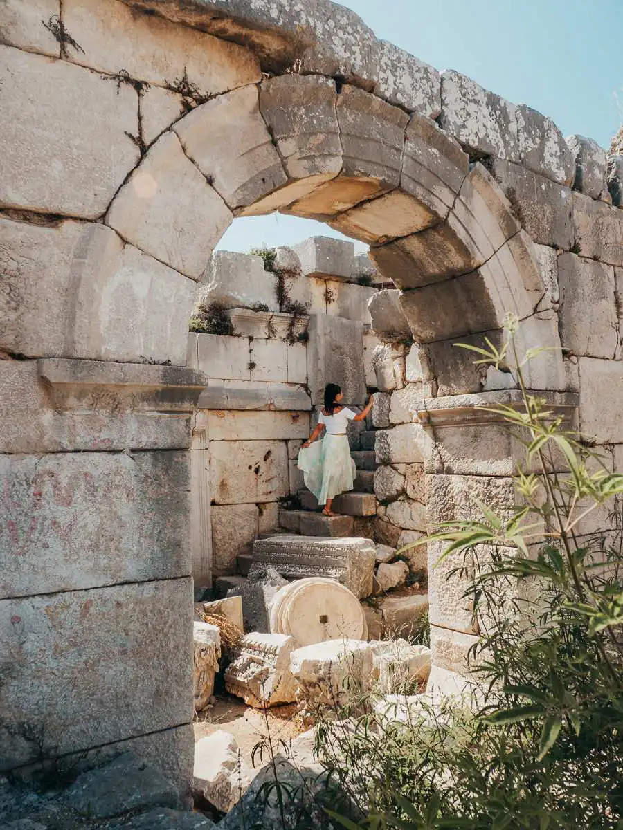 walking in the ruins of Patara in Turkey