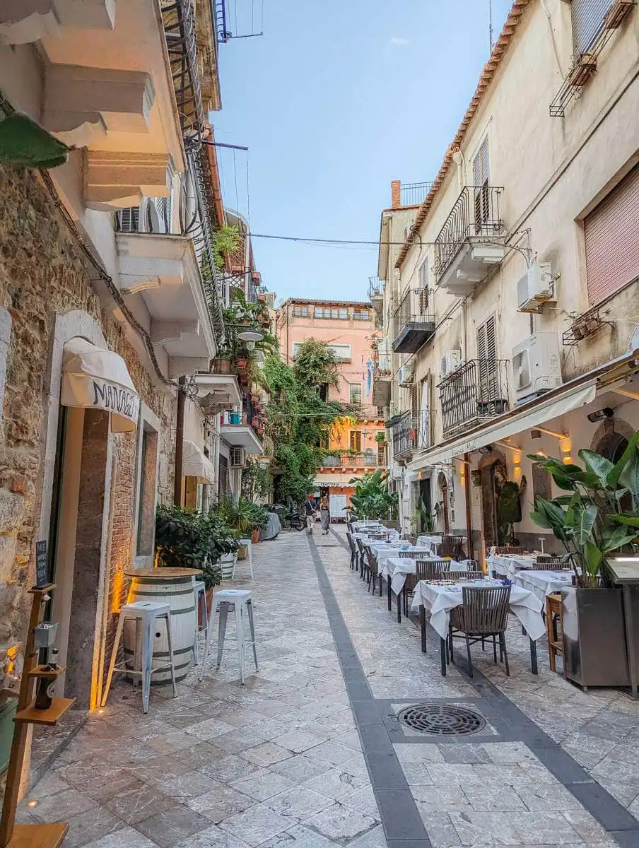 Empty streets in Taormina
