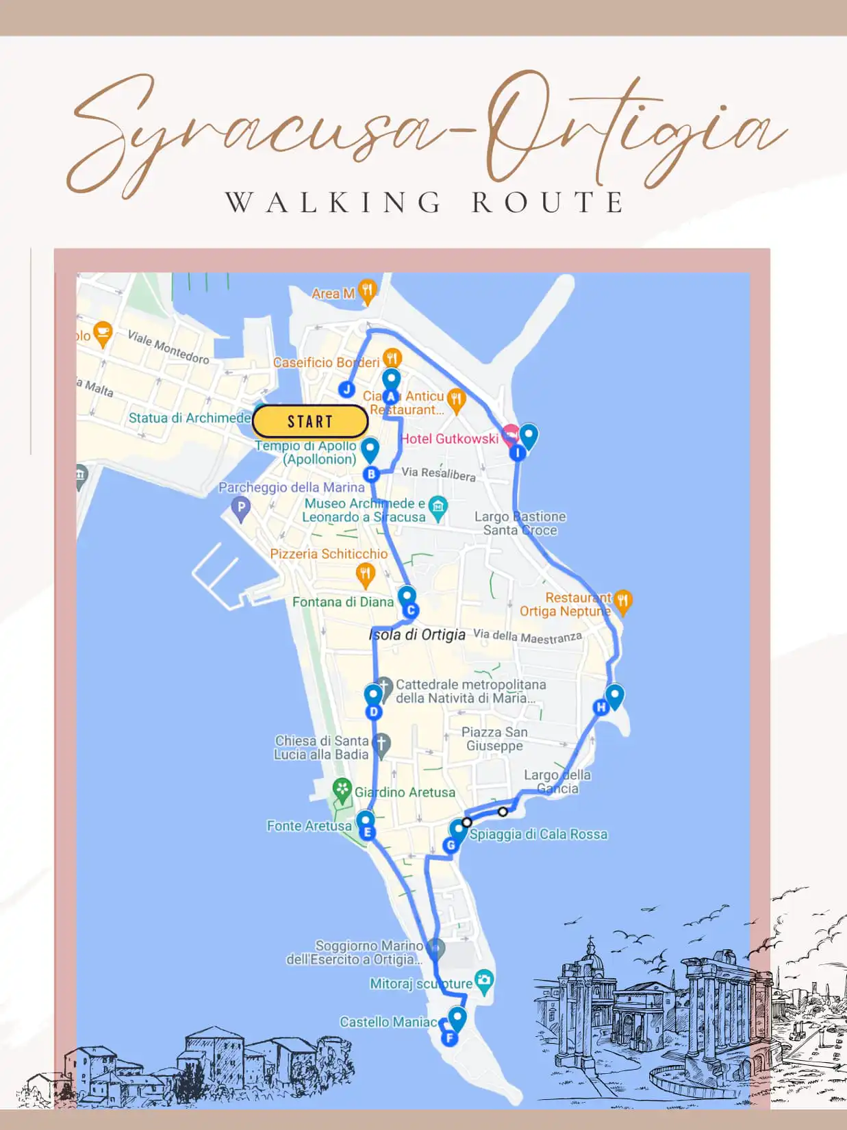 Syracuse Walking route map