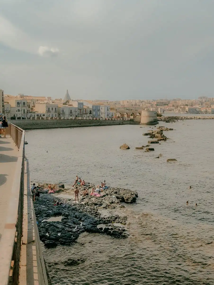 Beach at Syracuse ortigia