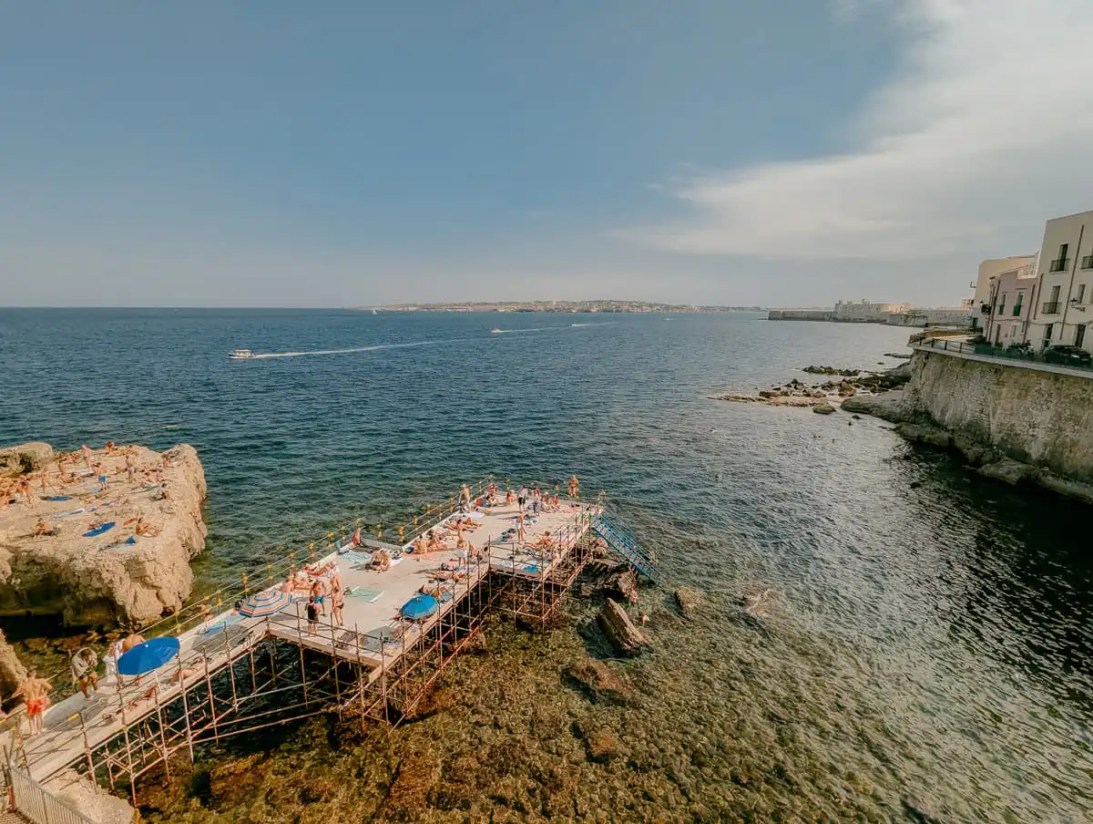 Beach in Syracuse Sicily