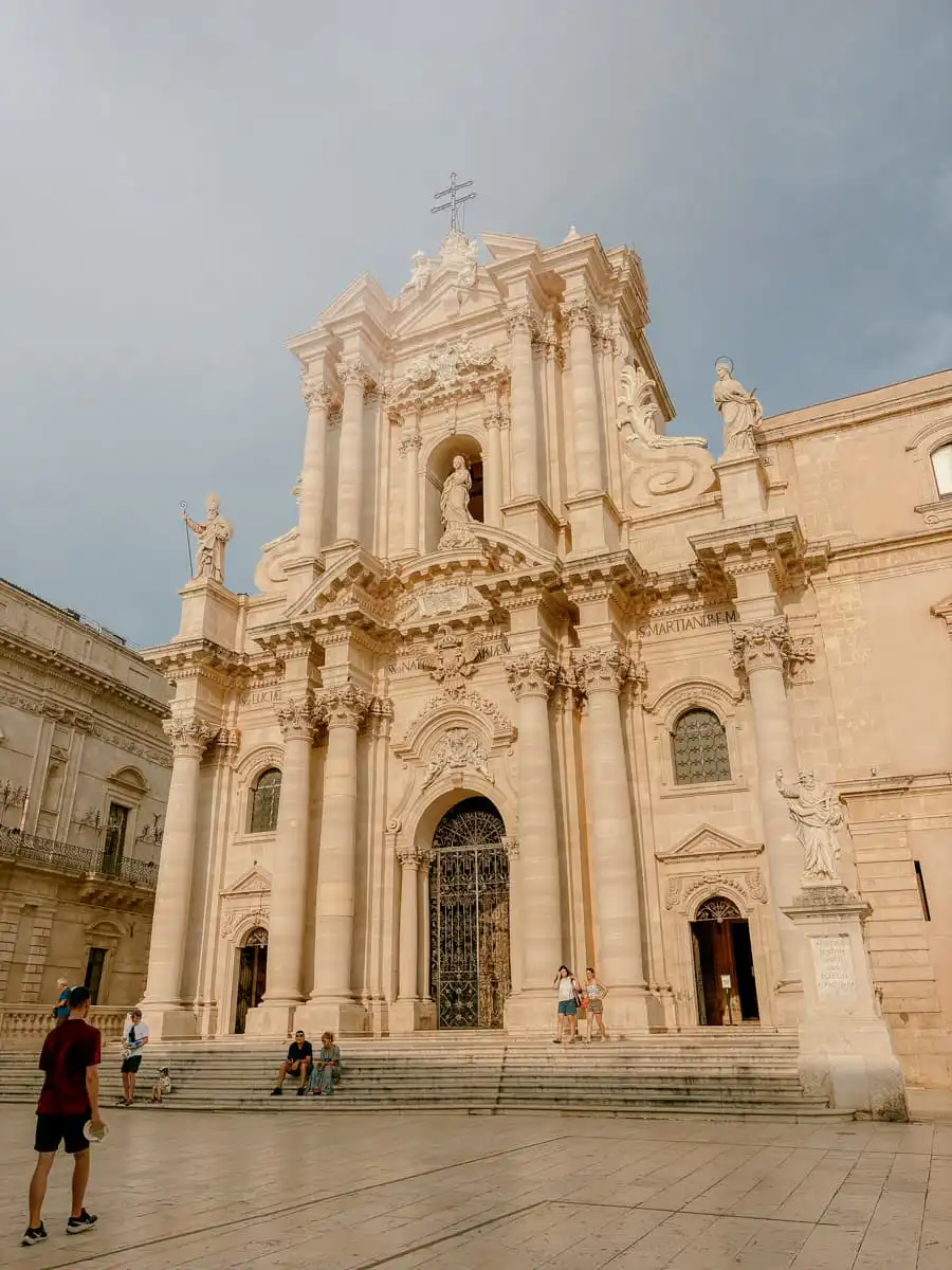 Church in Piazza duomo in Syracuse Sicily