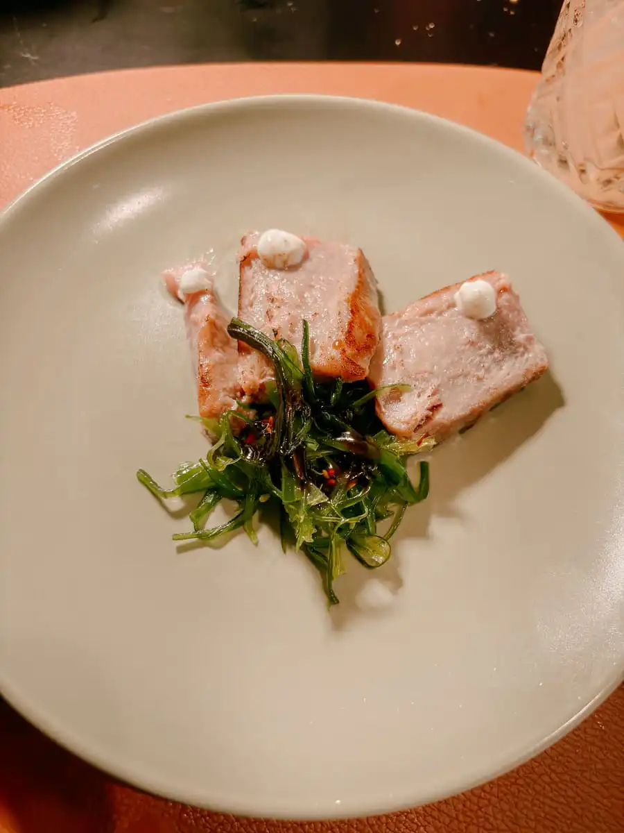 Seared tuna dish in Ortigia