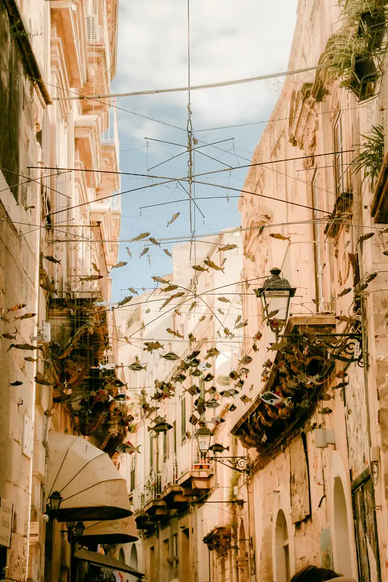 Street decorations in Syracuse Sicily